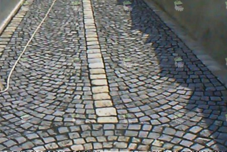 Kocsibejáró - bazalt kiskockából